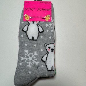 Betsey Johnson Women's 3 Pair of Christmas Socks Shoe Size 5-10